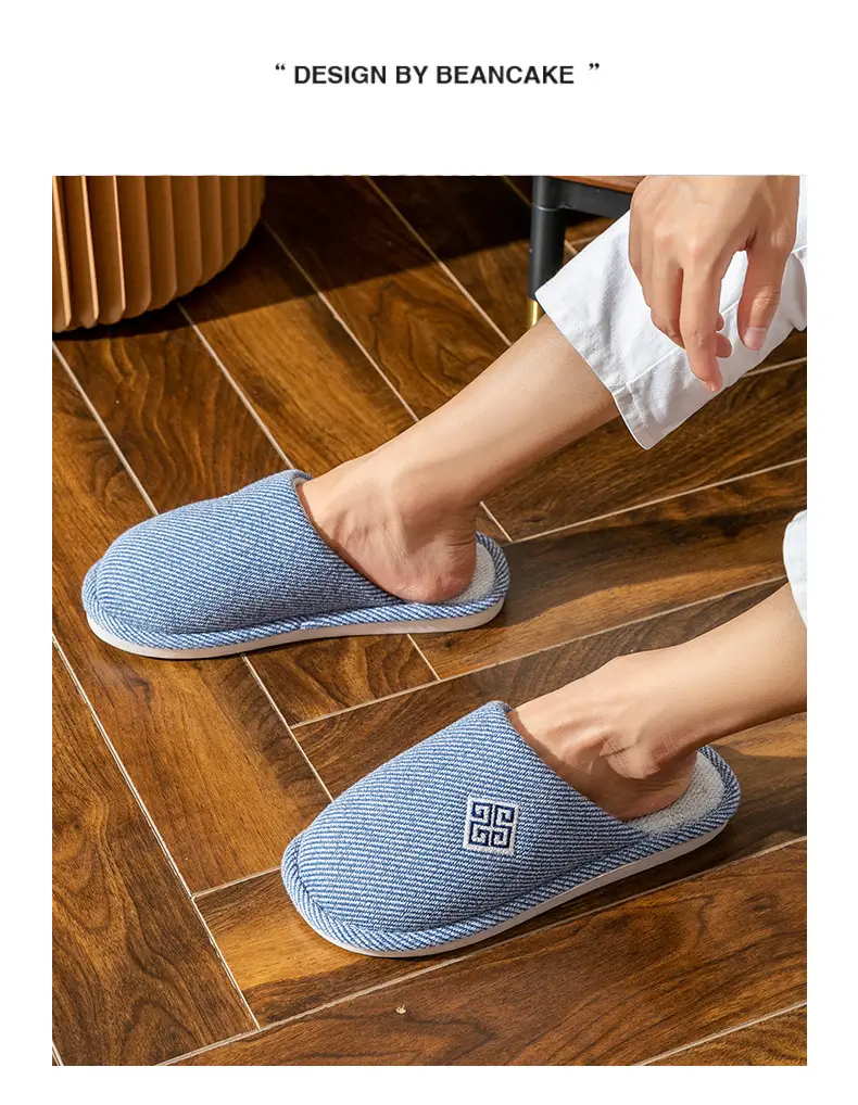 New Cotton Slippers for Women with Baotou Winter Non-Slip Soft Bottom Indoor Autumn and Winter Warm Couple Silent Cotton Slippers for Men — feature 16