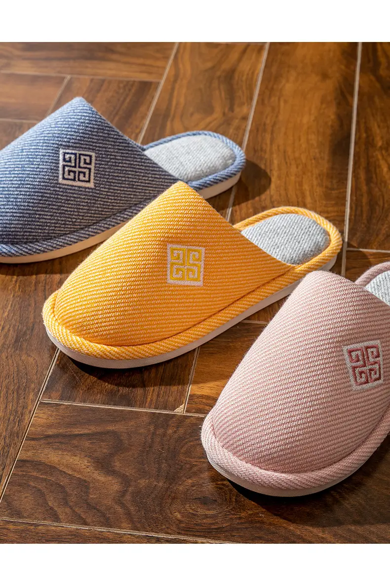 New Cotton Slippers for Women with Baotou Winter Non-Slip Soft Bottom Indoor Autumn and Winter Warm Couple Silent Cotton Slippers for Men — feature 19