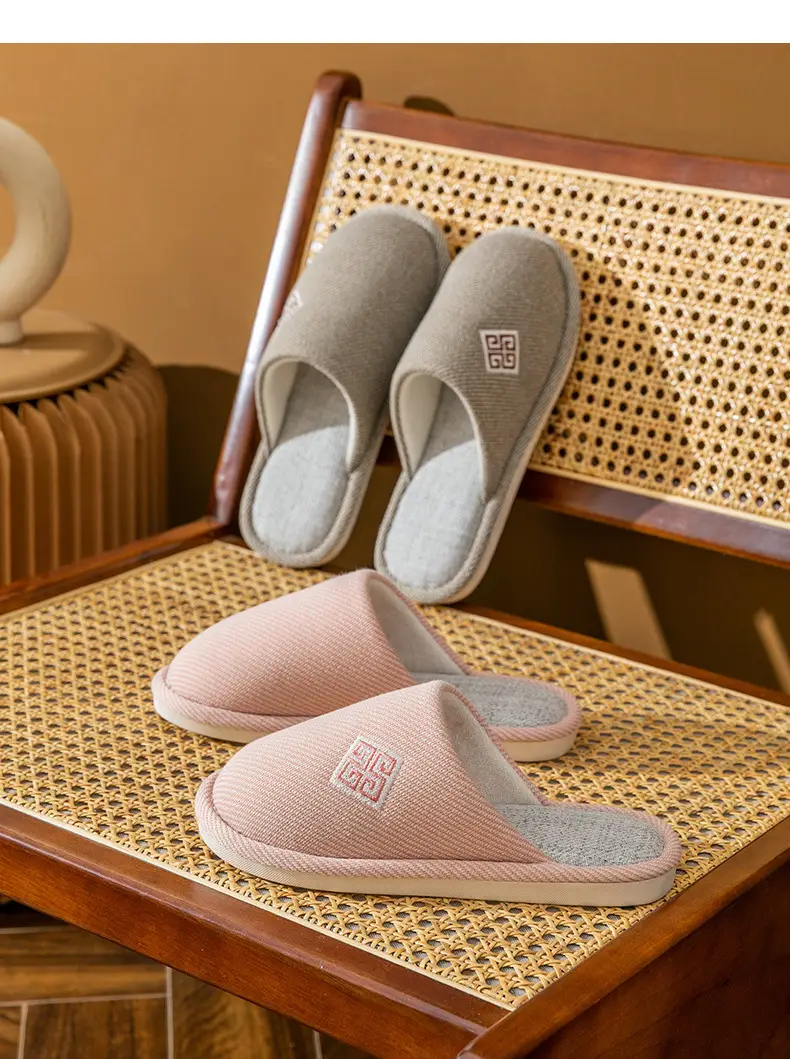 New Cotton Slippers for Women with Baotou Winter Non-Slip Soft Bottom Indoor Autumn and Winter Warm Couple Silent Cotton Slippers for Men — feature 20