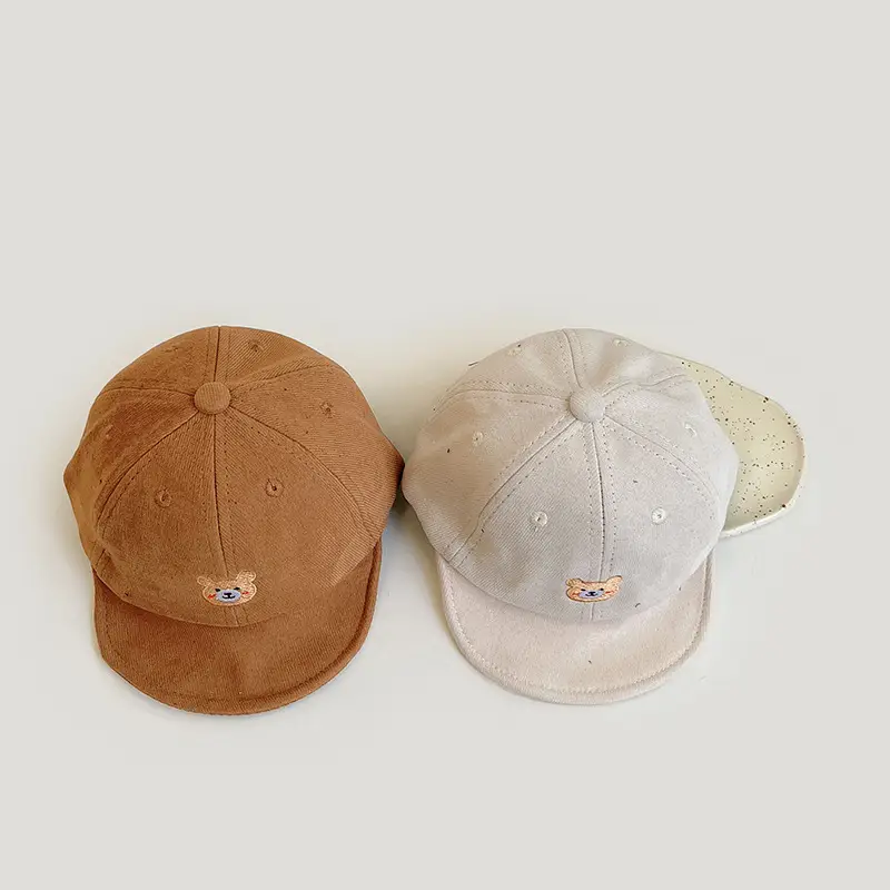One Pan Baby Hats Autumn New Cute Bear Cartoon Boys Girls Baseball Cap