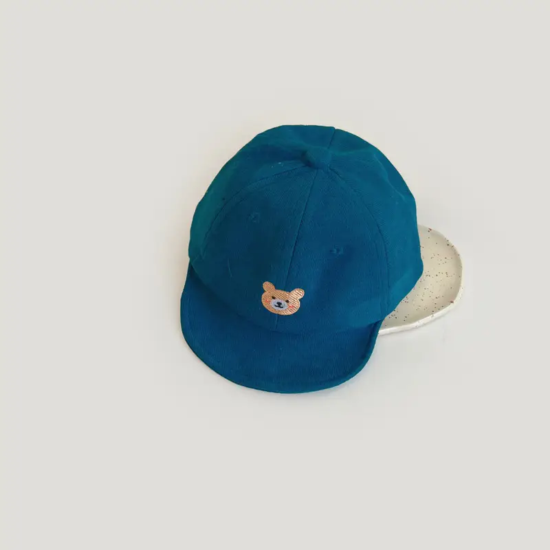 One Pan Baby Hats Autumn New Cute Bear Cartoon Boys Girls Baseball Cap - Image 2