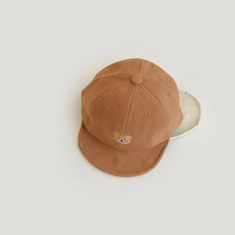 One Pan Baby Hats Autumn New Cute Bear Cartoon Boys Girls Baseball Cap - Image 3