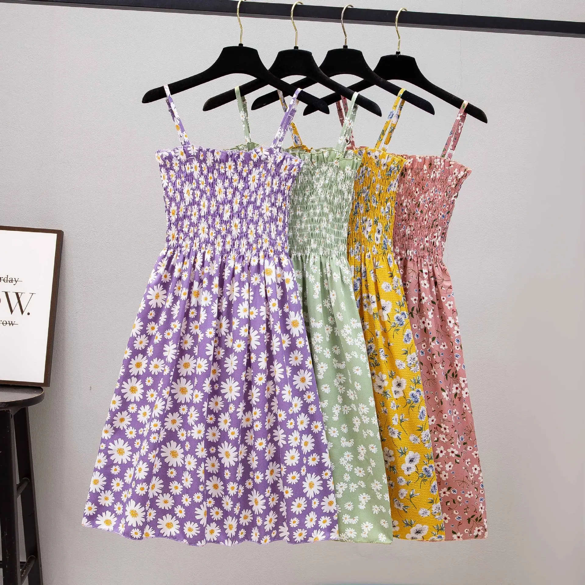 Women's New Chiffon Strap Floral Dress - Image 9
