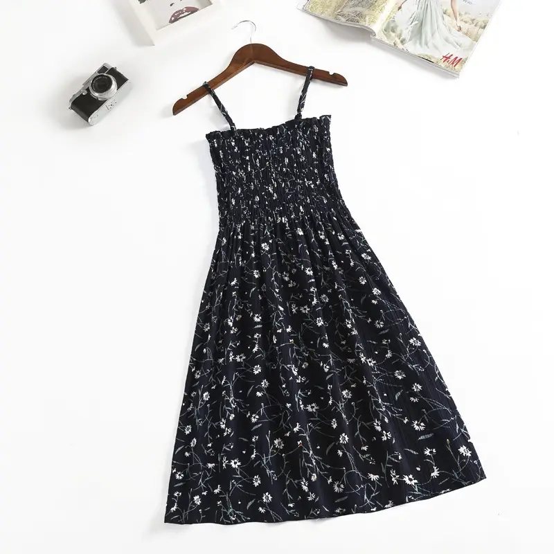 Women's New Chiffon Strap Floral Dress - Image 3