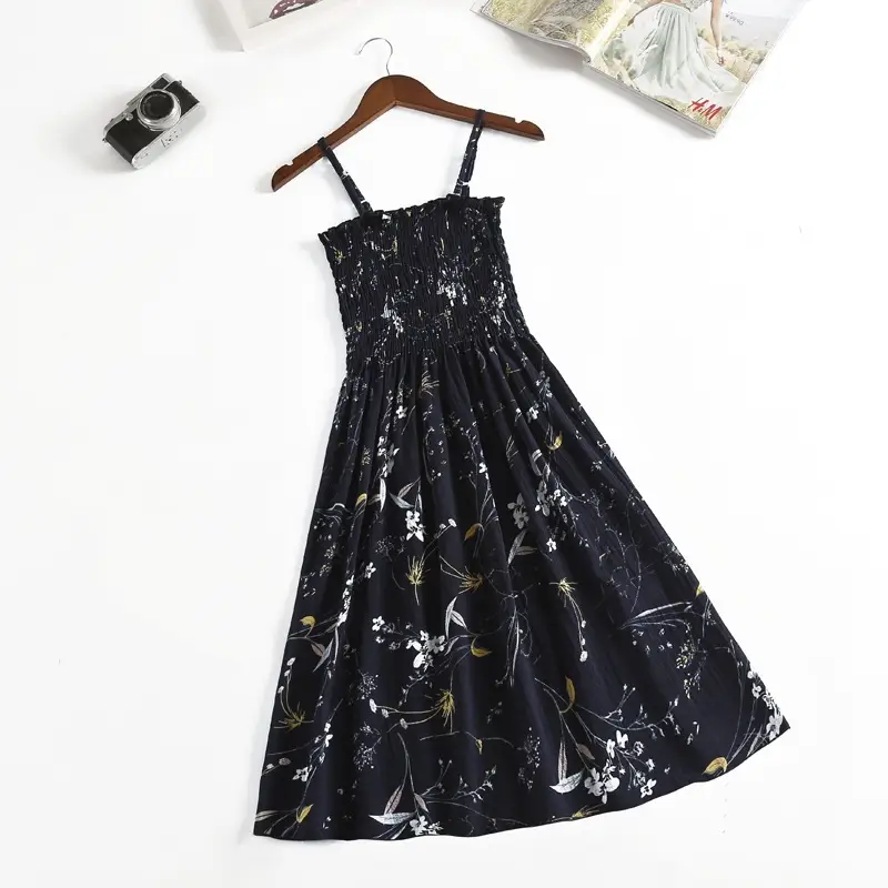 Women's New Chiffon Strap Floral Dress - Image 4