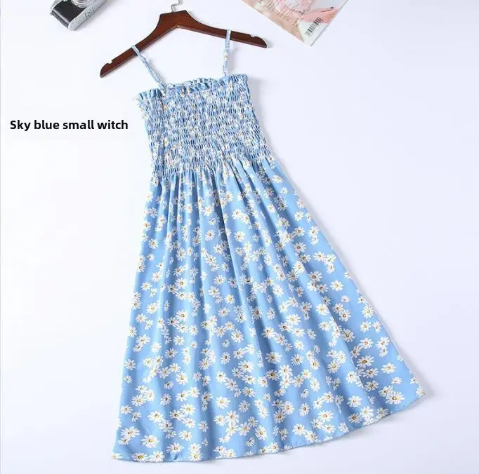 Women's New Chiffon Strap Floral Dress - Image 7