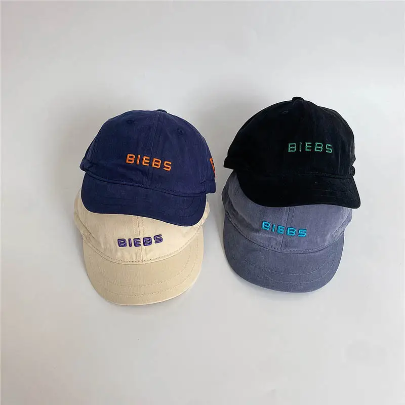 Blue Sunscreen Cap for Boys Girls Adjustable Embroidery - Image 7