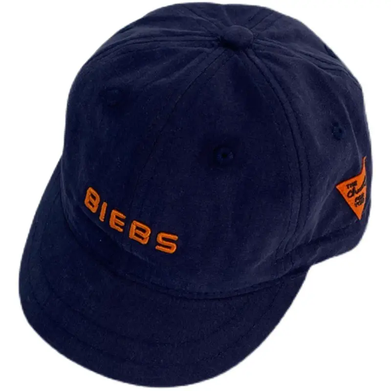 Blue Sunscreen Cap for Boys Girls Adjustable Embroidery