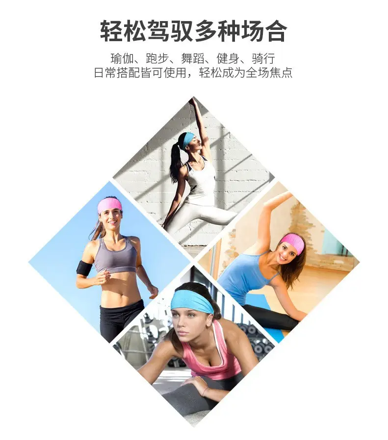 Blue Knitted Hair Band for Women's Outing — feature 11