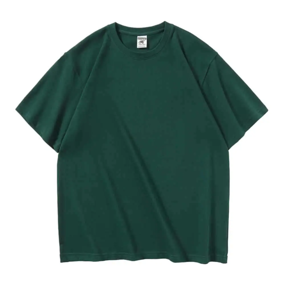 Men Heavyweight Olive Green T-Shirt - Image 9