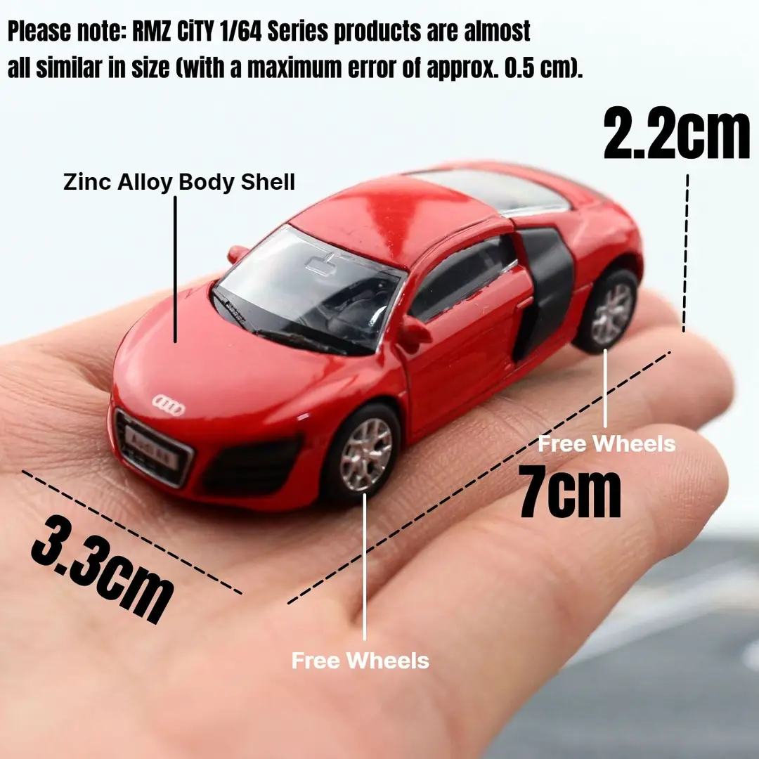 1:64 Genuine Authorized Alloy Car Toy Model 3inch Rmzcity Mini Flap Pocket Pants Car Matte Black Car Ornaments