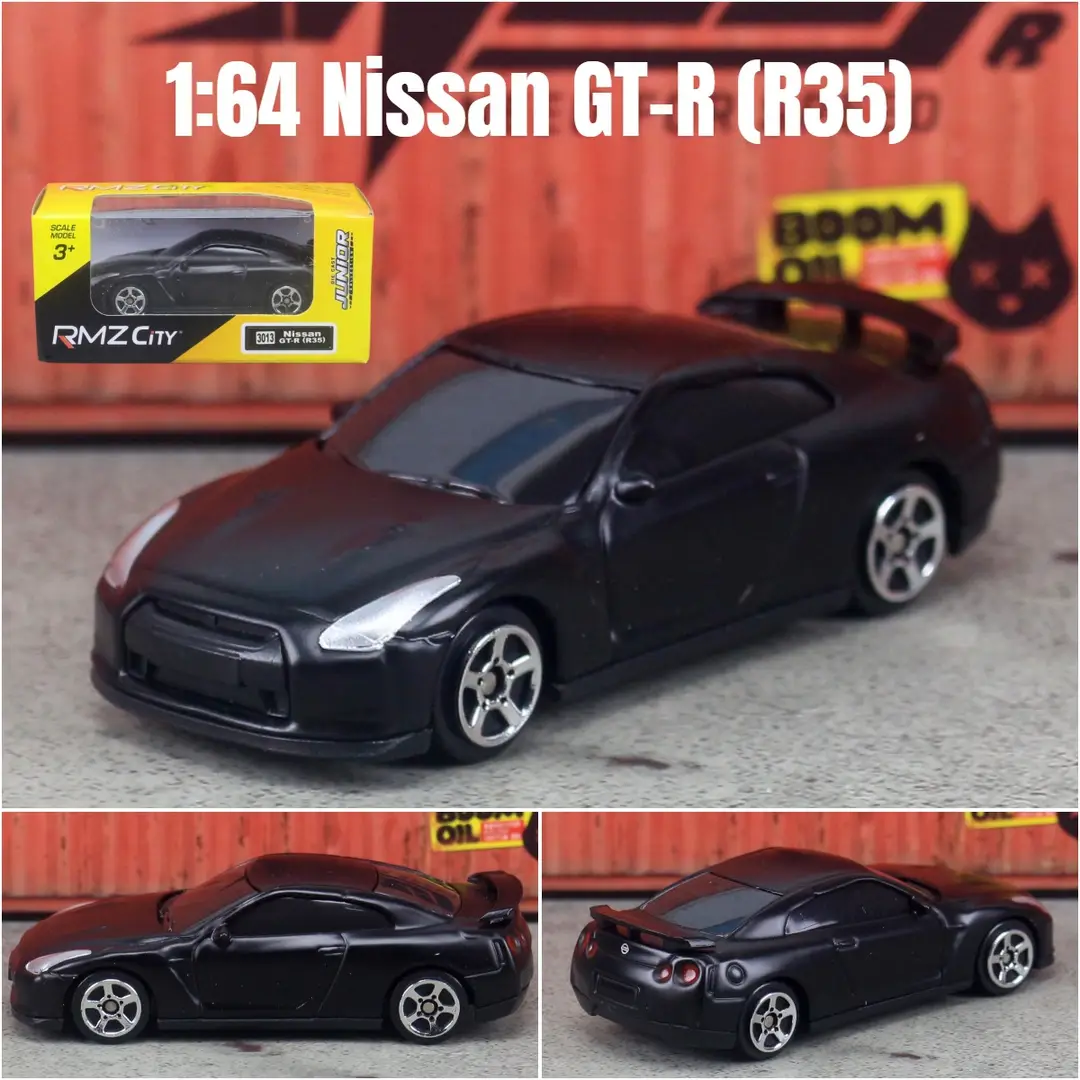1:64 Genuine Authorized Alloy Car Toy Model 3inch Rmzcity Mini Flap Pocket Pants Car Matte Black Car Ornaments
