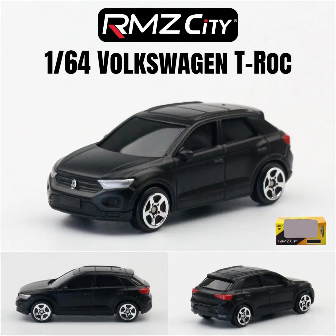 1:64 Genuine Authorized Alloy Car Toy Model 3inch Rmzcity Mini Flap Pocket Pants Car Matte Black Car Ornaments