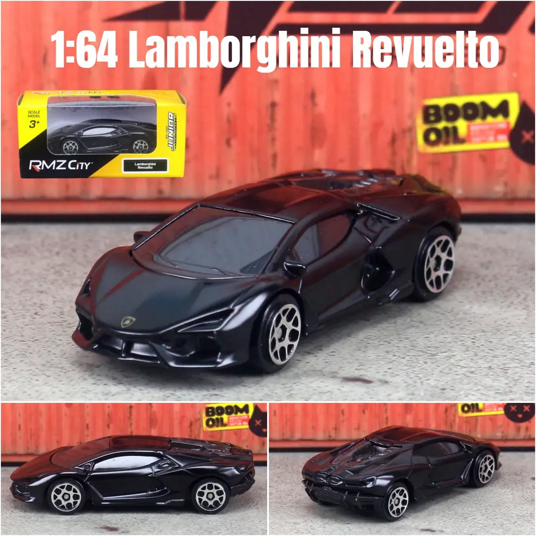 1:64 Genuine Authorized Alloy Car Toy Model 3inch Rmzcity Mini Flap Pocket Pants Car Matte Black Car Ornaments