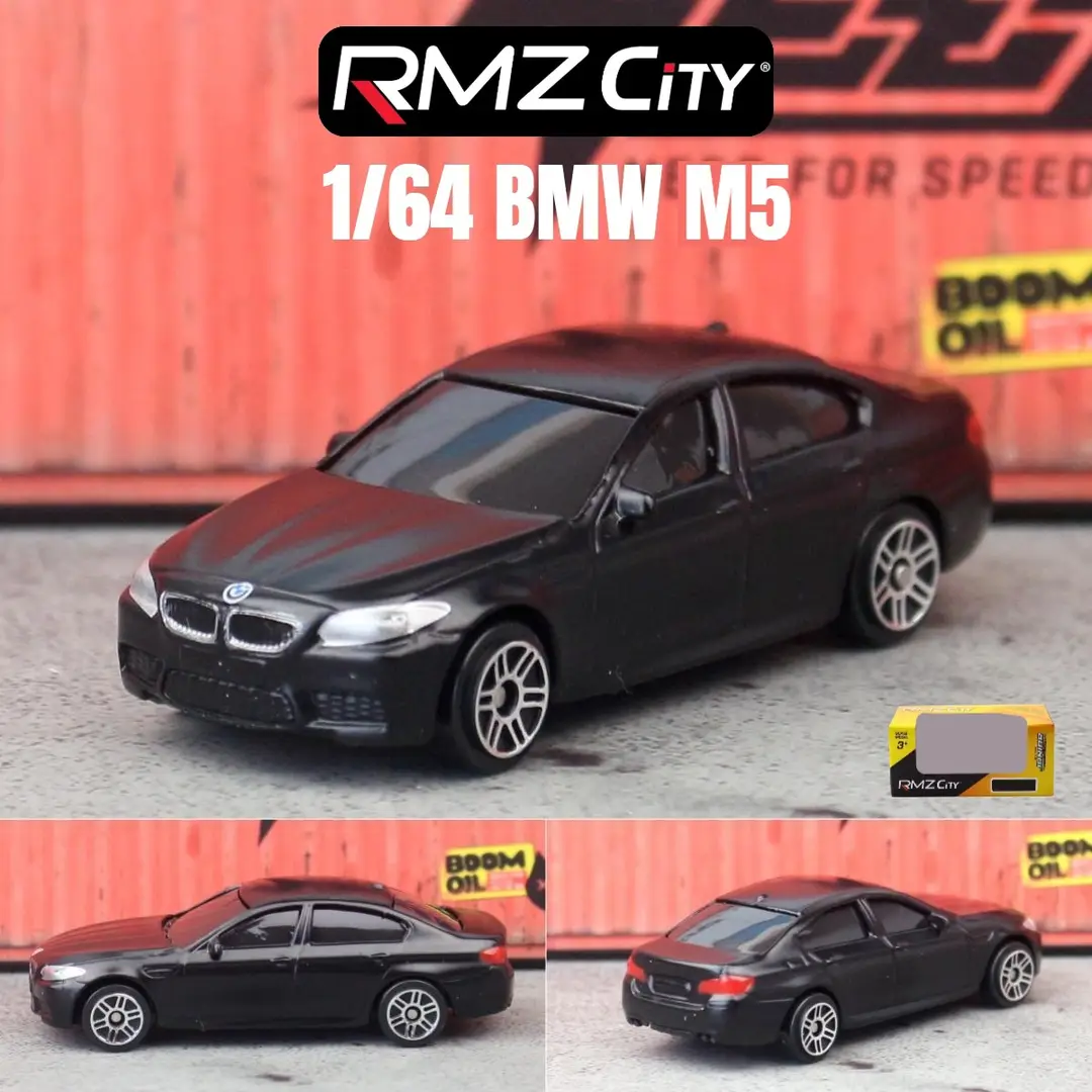 1:64 Genuine Authorized Alloy Car Toy Model 3inch Rmzcity Mini Flap Pocket Pants Car Matte Black Car Ornaments
