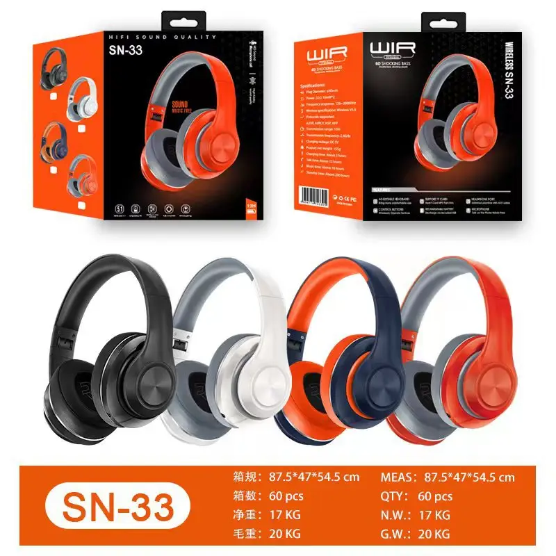Over-Ear Wireless Bluetooth Headphones with Full Bass & Foldable Design - Image 6