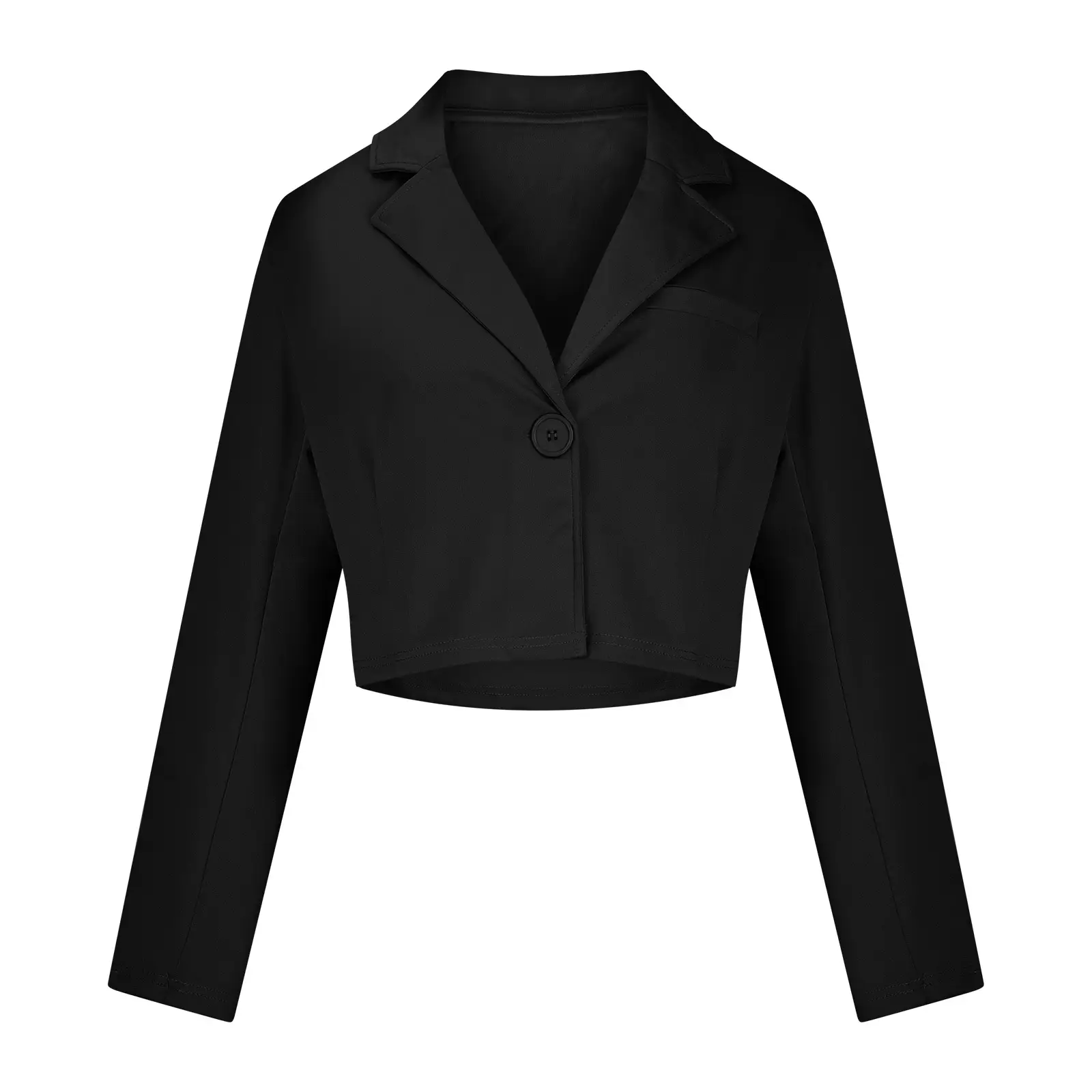 Women 2022 Gray One Button Cardigan Suit - Image 6