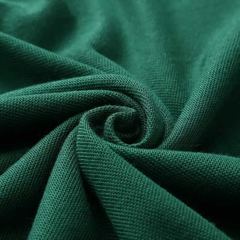 Men Green Cuff Striped Polo Shirt with Stand Collar — feature 20
