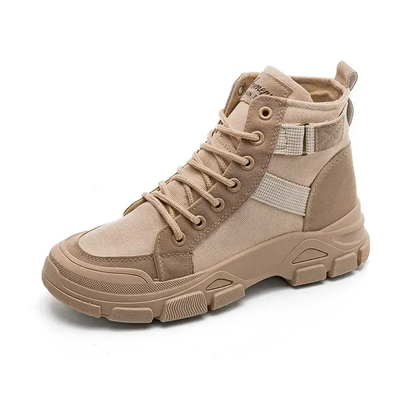 Autumn and Winter Korean Style Boots Short Boots for Women, Versatile Classic Knight Boots, Motorcycle Canvas Shoes, Hiking Boots Yz-D01 - Image 5