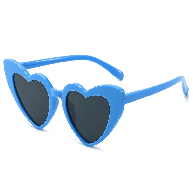 Red Heart Shape Sunglasses with Metal Hinge