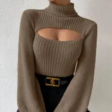 Women's White Cable Knit V-Neck Sweater Vest — feature 7