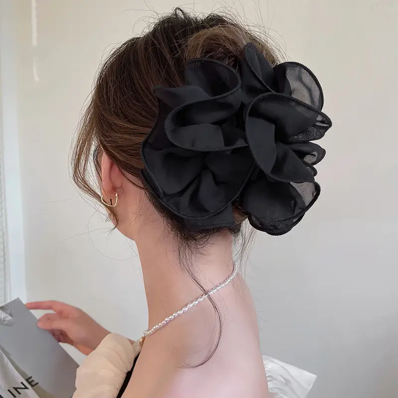 Elegant Mesh Hair Clip with Floral Design - Image 33