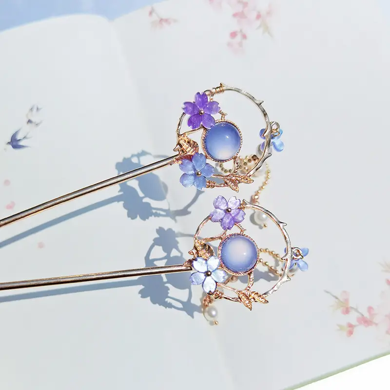 Antique Hairpin Tassel Step-up Hanfu Hair Accessories Disc Hair Artifact Daily All-match Simple Ancient Metal Headwear Hairpin - Image 7