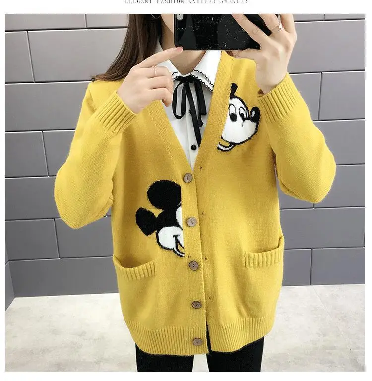 Women Knitted Red Cartoon Cardigan 2023 — feature 13