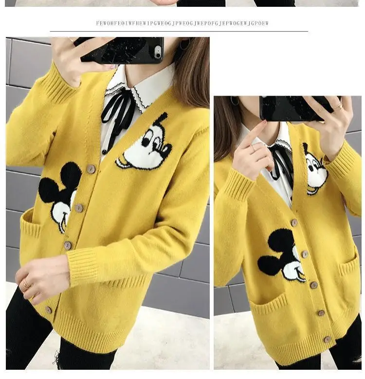 Women Knitted Red Cartoon Cardigan 2023 — feature 15