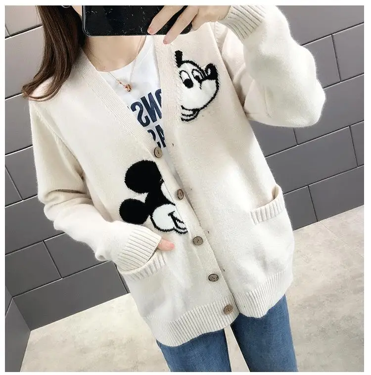 Women Knitted Red Cartoon Cardigan 2023 — feature 8