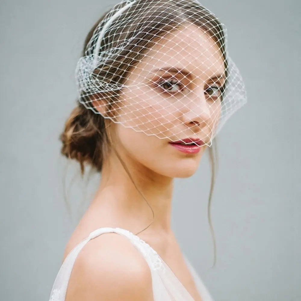 Bridal Net Headband Veil for Women Wedding Party Accessory - Image 3