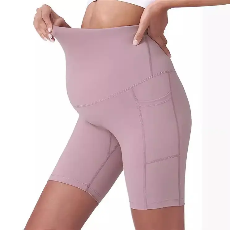 Black High Waist Sports Yoga Pants for Pregnant Women