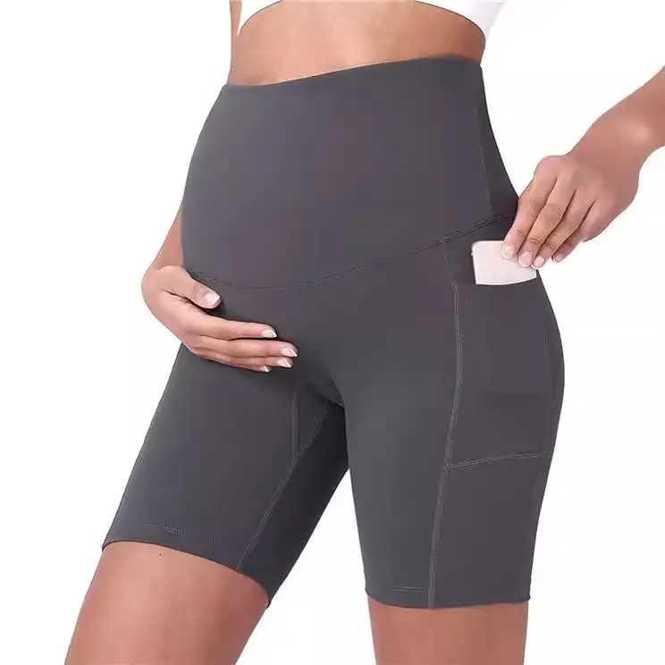 Black High Waist Sports Yoga Pants for Pregnant Women