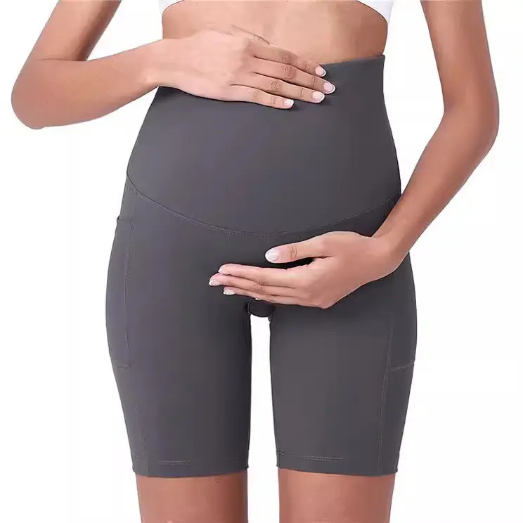 Black High Waist Sports Yoga Pants for Pregnant Women