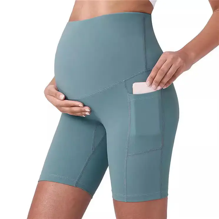 Black High Waist Sports Yoga Pants for Pregnant Women