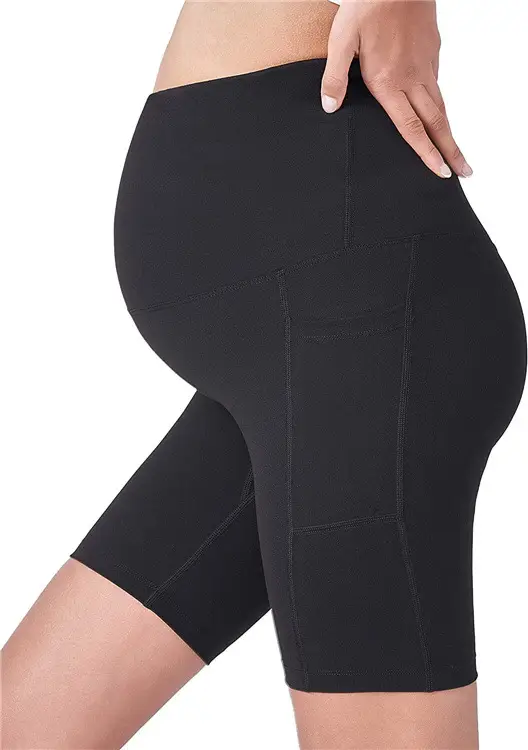 Black High Waist Sports Yoga Pants for Pregnant Women