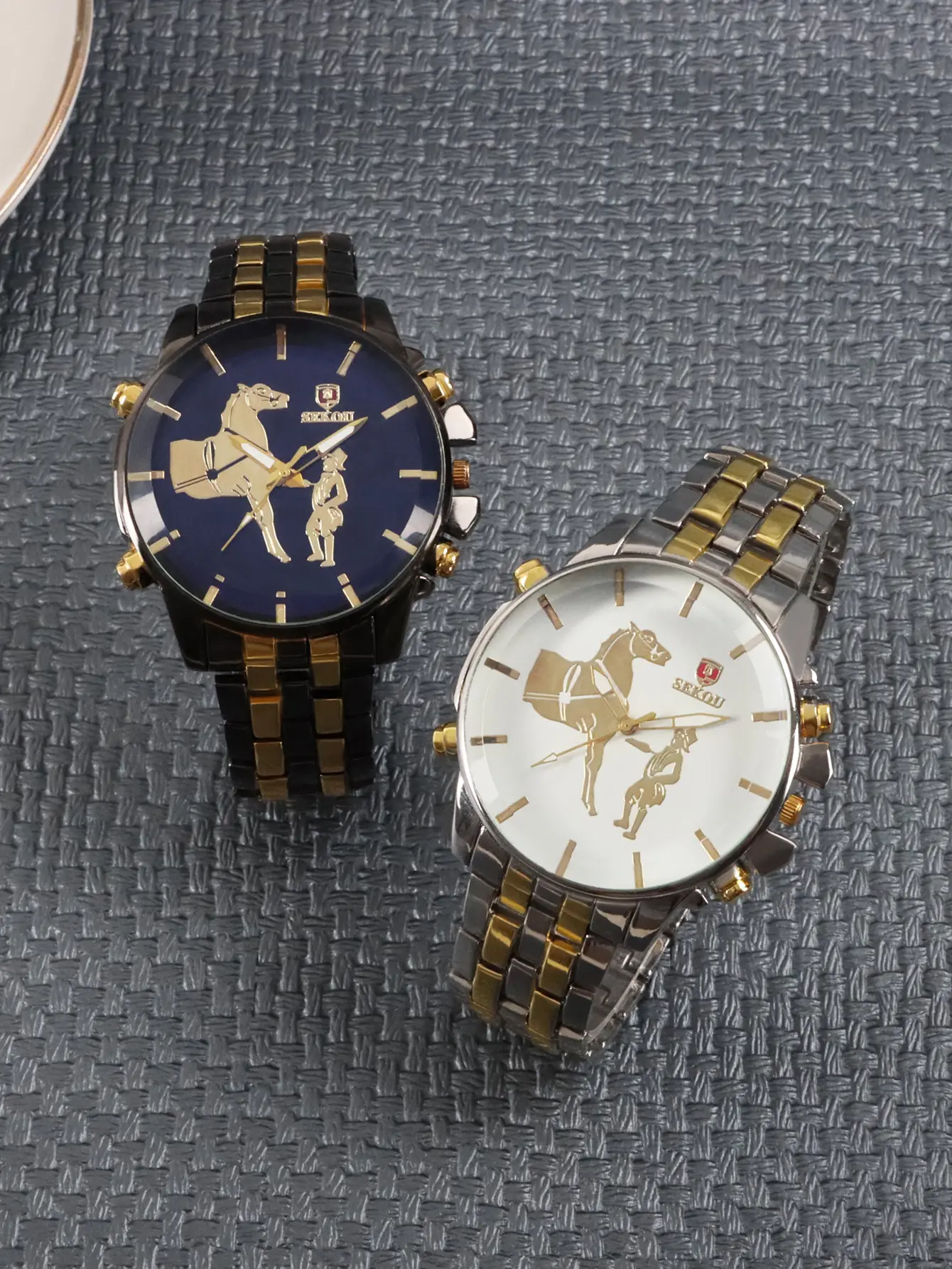 Cross-Border Fashion Men's Quartz Watch Gold-Tone Alloy — feature 16