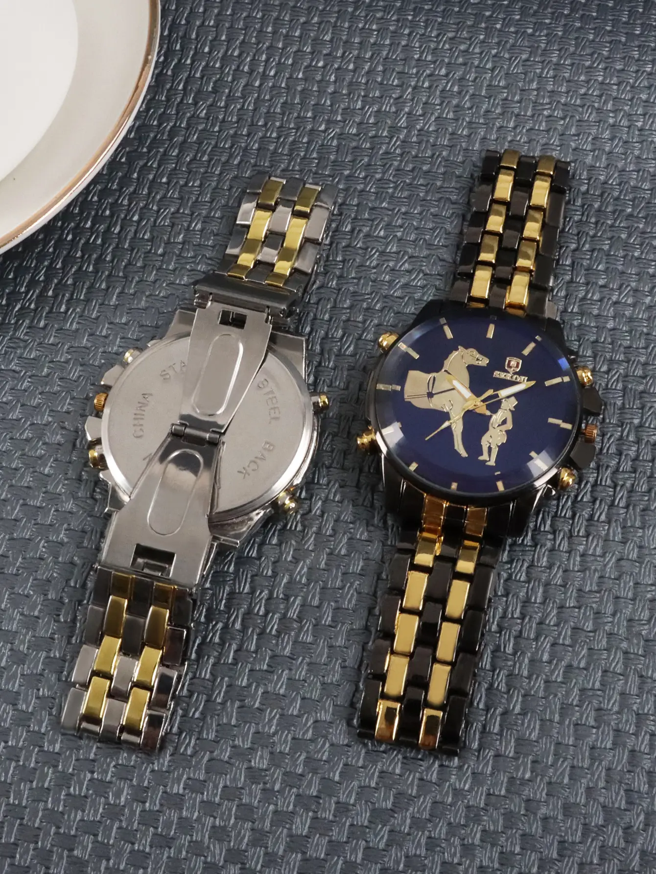 Cross-Border Fashion Men's Quartz Watch Gold-Tone Alloy — feature 21
