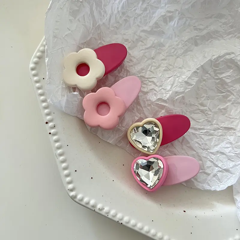 Cute Heart & Flower Hairpins for Girls - Image 9
