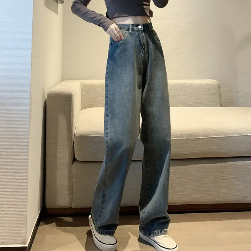 Vintage Wide Leg Jeans Women 2022 High Waist Loose Straight - Image 8