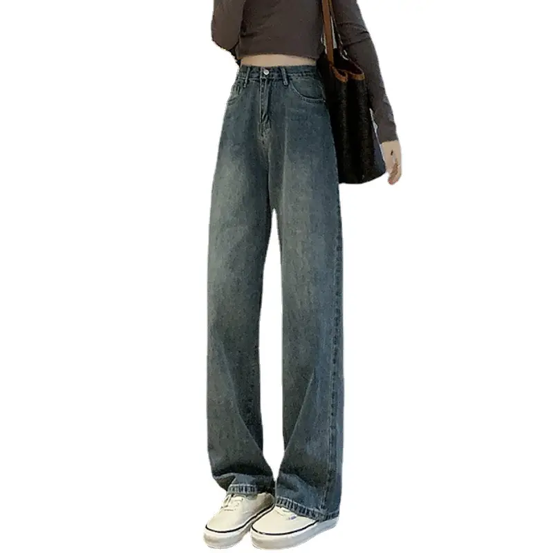 Vintage Wide Leg Jeans Women 2022 High Waist Loose Straight - Image 9