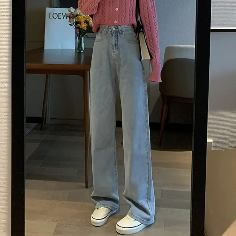 Vintage Wide Leg Jeans Women 2022 High Waist Loose Straight - Image 3