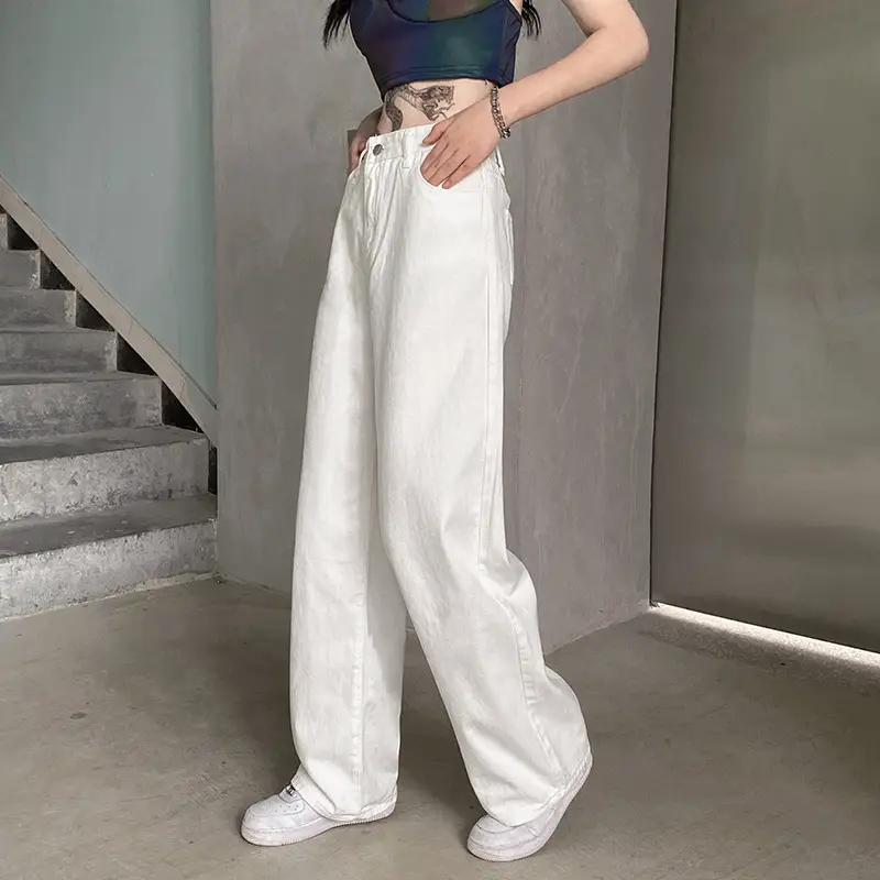 Vintage Wide Leg Jeans Women 2022 High Waist Loose Straight - Image 4