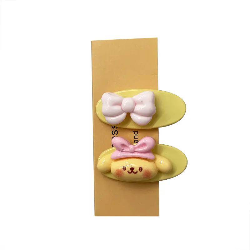Cute Cartoon Sleeping Series Duckbill Clip Side Clip Girl's Heart Color Oval Bangs Clip Side Broken Hairpin Hair Accessories