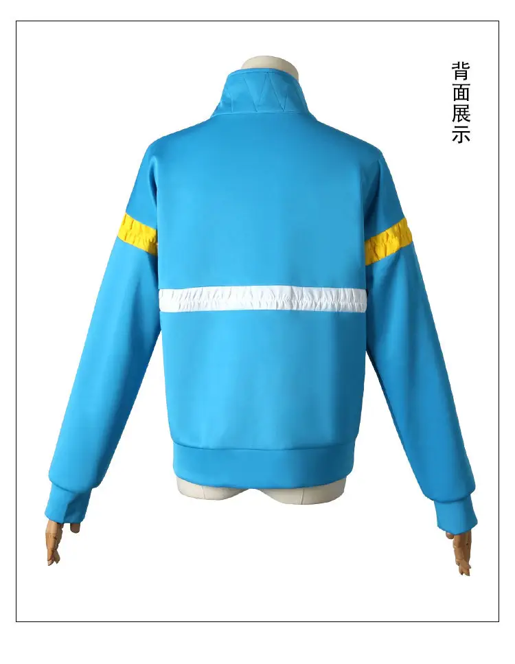 Stranger Things S4 Max Mayfield Cosplay Jacket Blue Yellow — feature 5