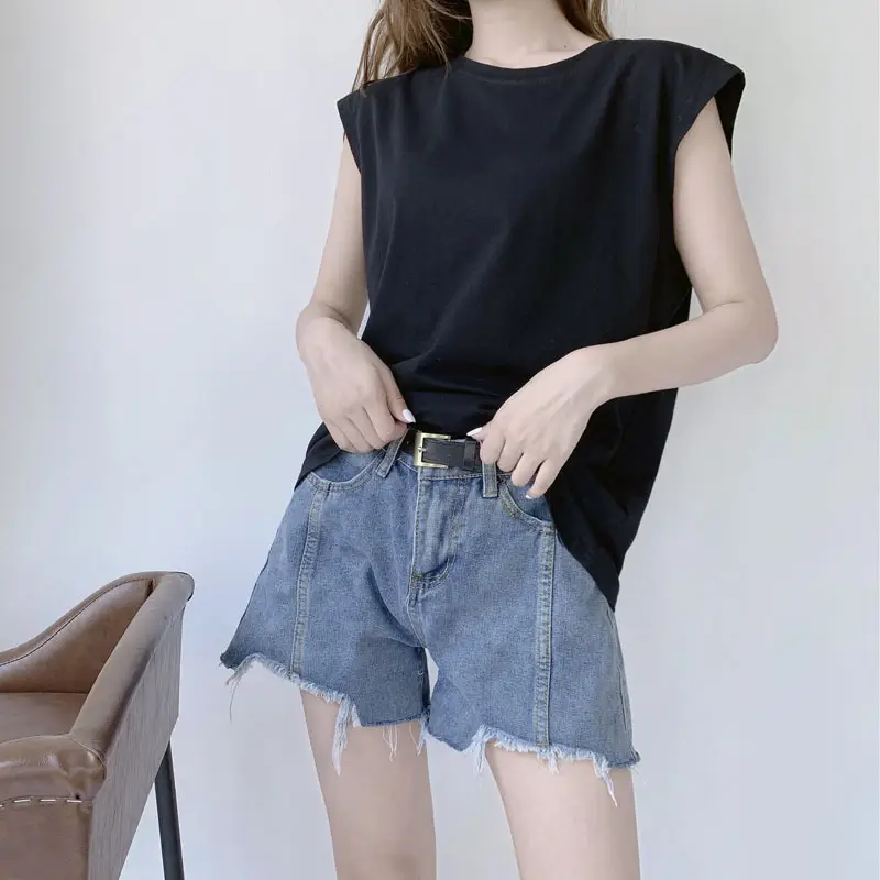 2025 White Sleeveless Vest for Women Loose Round Neck — feature 16