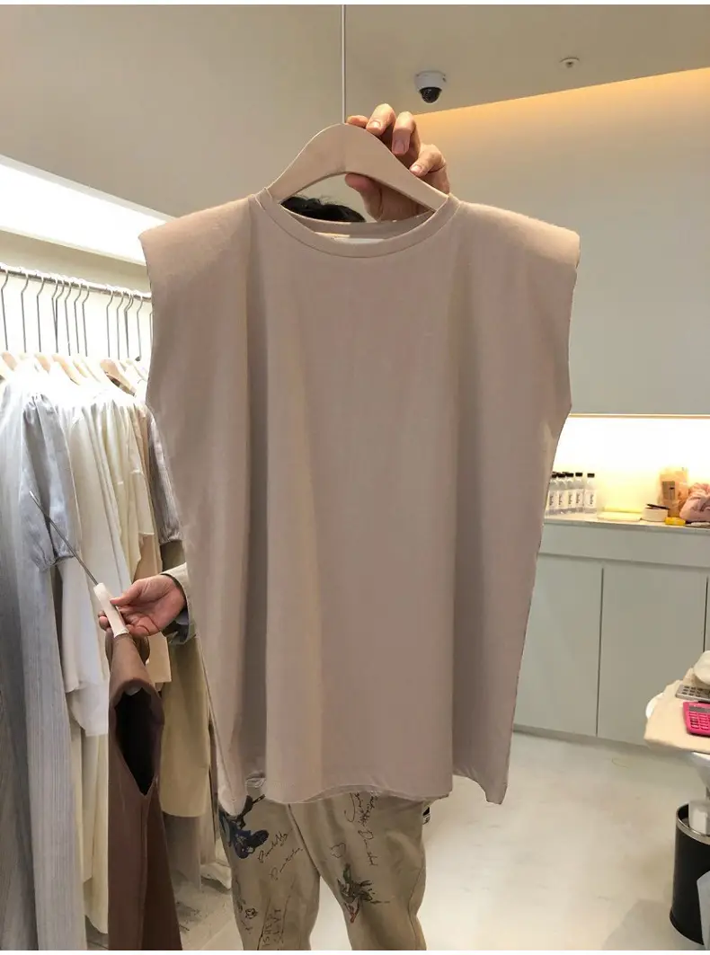 2025 White Sleeveless Vest for Women Loose Round Neck — feature 18