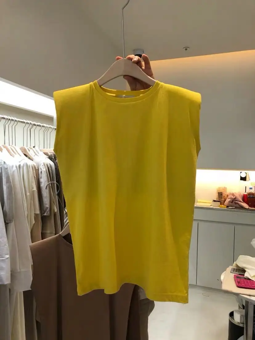2025 White Sleeveless Vest for Women Loose Round Neck - Image 7