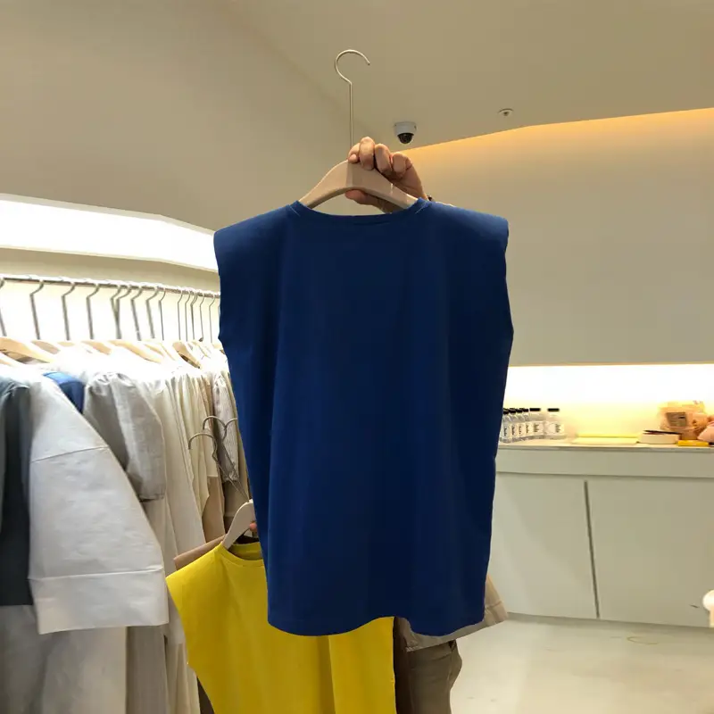 2025 White Sleeveless Vest for Women Loose Round Neck - Image 6