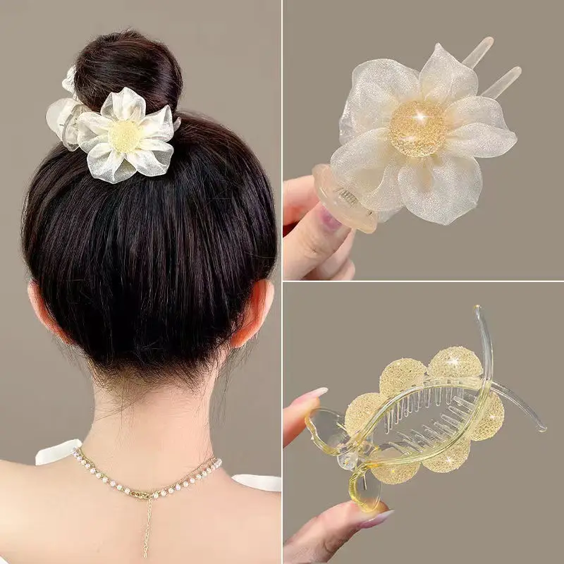 Duckbill Hairpin Clip Sunflower Ball Head Grasp Clip - Image 10